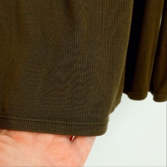Free People We The Free Love Valley Soft Stretch Ribbed OliveGreen/Brown Size S - Picture 14 of 14